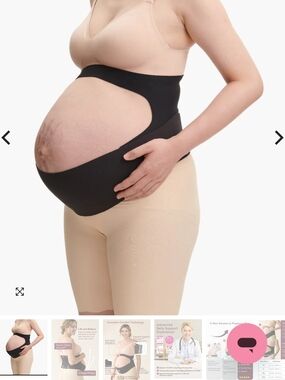 Momcozy BumpEase Ergonest Maternity Belly Band - Black Color